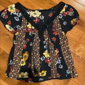 Hollister light weight flower blouse